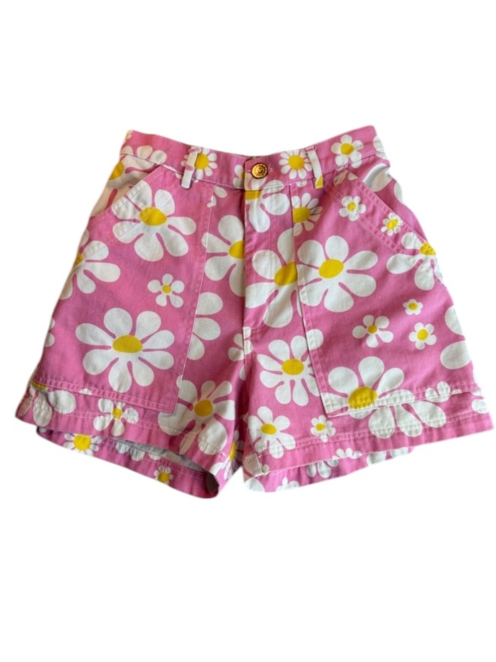 Big Bud Press "XL Lazy Daisy" Work Shorts Pink Size Small - Picture 2 of 11